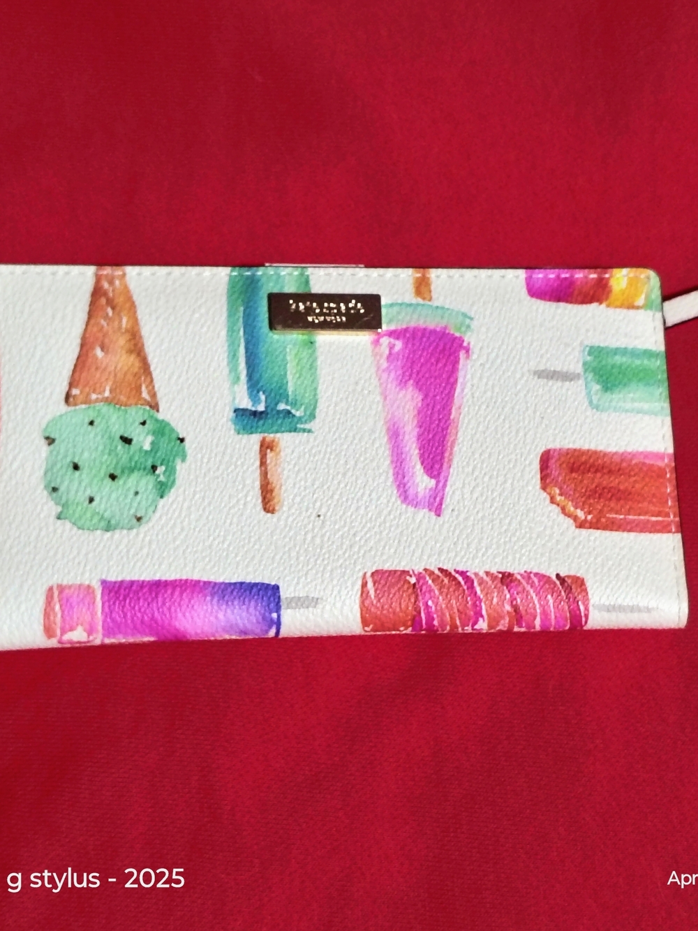 😲🔥🍨KATE SPADE🍧- New York Liberty Street Ice Cream Pop Bifold Leather Wallet